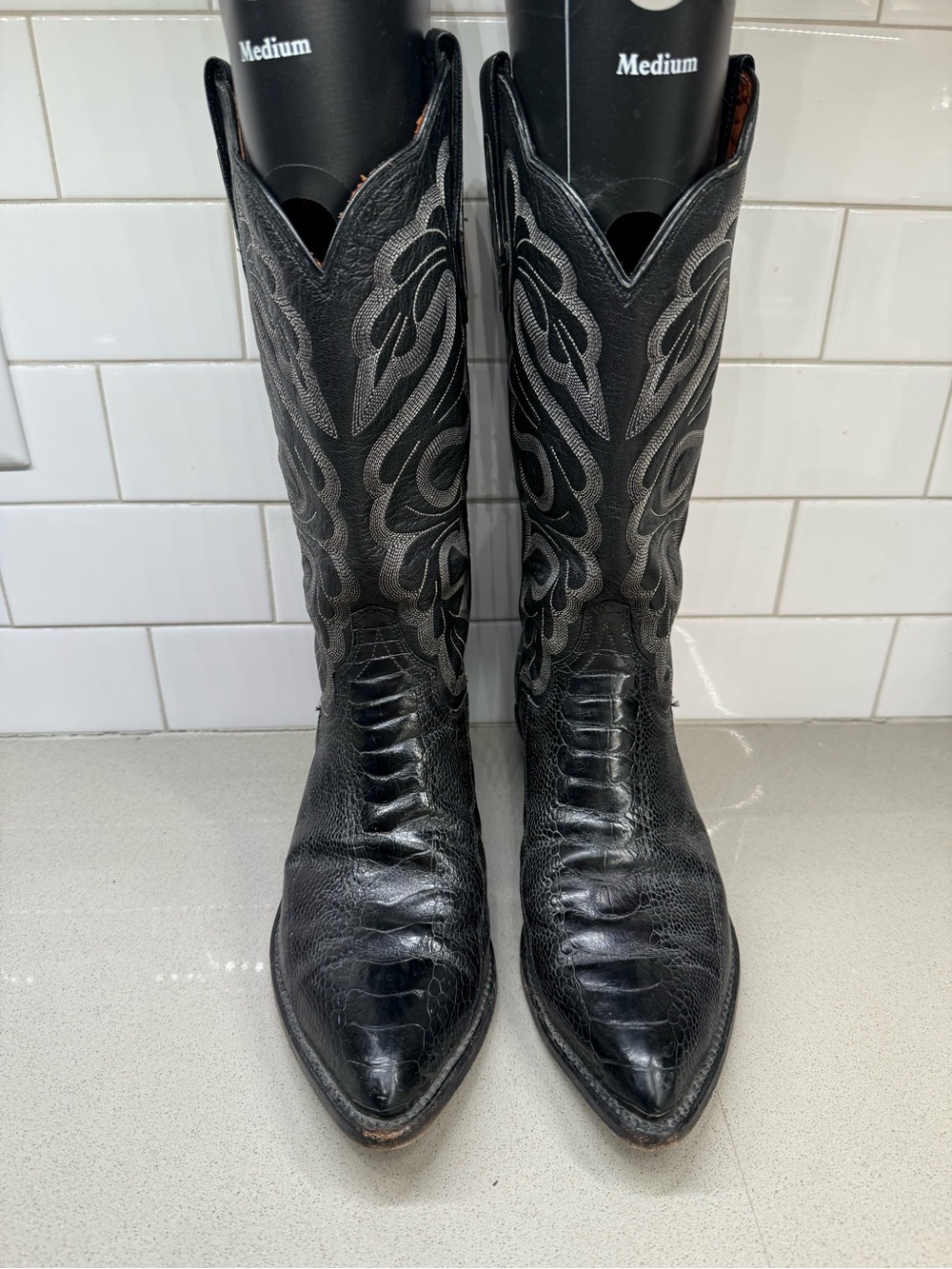 The El Dorado - Thieves Market - Black Ostrich Men’s Western Cowboy Boots